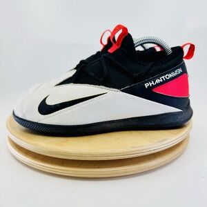 Nike Jr Phantom‎ Vision 2 Soccer Cleats Boys 2 2y White Black Shoes Junior Girls